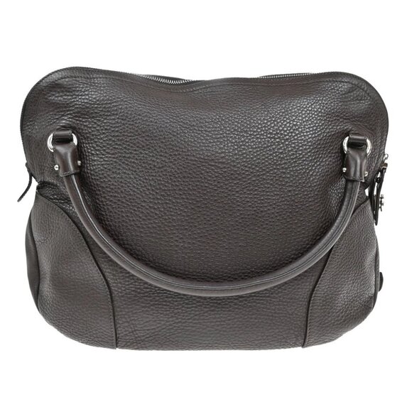 SALVATORE FERRAGAMO Logo Gancini Shoulder Hand Bag Leather Brown - Picture 3 of 16